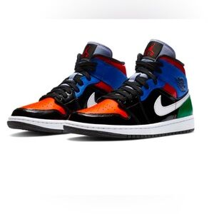 Women’s Jordan Air 1 Mid SE Black and Red